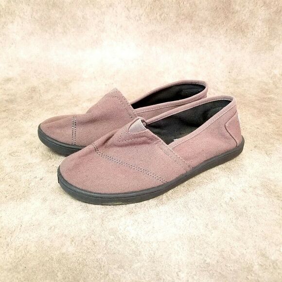 TOMS Womens   Size 6.5 Brown Fabric Slip On Loafer Flats - Picture 3 of 10